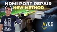 HDMI PORT HOT SWAP Method. How To Quickly Replace a PS5 HDMI Port and Repair Missing Pad w/ Jumper.