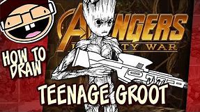 How to Draw TEENAGE GROOT (Avengers: Infinity War) | Narrated Easy Step-by-Step Tutorial
