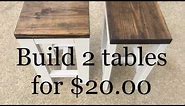 DIY | How to make 2 tables for $20.00 | Living room end tables