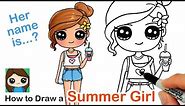 How to Draw a Cute Girl | Summer Art Series #7