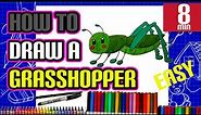 How to draw a grasshopper, draw a cricket