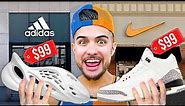 Nike Outlet VS Adidas Outlet Sneaker Shopping Challenge!