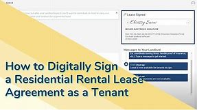 How to Digitally Sign a Residential Rental Lease Agreement as a Tenant | Avail Landlord Software
