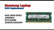 Samsung Laptop RAM Chipset intel : Replacement 4GB 2RX8 DDR3 PC3