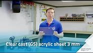 Clear cast (GS) acrylic sheet 3 mm | Plasticsheetsshop.co.uk