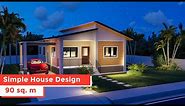 A Simple House Design - 3 Bedroom House (90 Square meters)