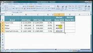 How To Calculate Market Share in Excel