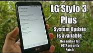 LG Stylo 3 Plus Android System Update is Available