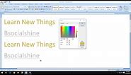How to Make Golden and Silver Colors In MS Word