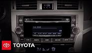 2011-2012 Avalon How-To: USB/MP3/iPod® input | Toyota