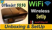 HP OfficeJet 3830 Wireless Setup, Unboxing, Install SetUp Ink, Scan Alignment Page & review !!