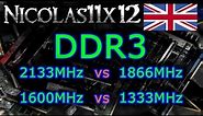 DDR3: 2133MHz vs 1866MHz vs 1600MHz vs 1333MHz