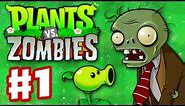 Plants vs. Zombies - Gameplay Walkthrough Part 1 - World 1 (HD)
