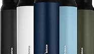 PREMIUM 27 oz Insulated Water Bottles with Carabiner Lid – Stainless Steel Water Bottle – Leak Proof Metal Water Bottle – No Sweat – Wide Mouth Hydroflask – DENIM BLUE