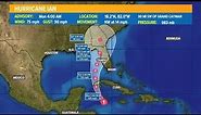 Tracking Hurricane Ian: Forecast track and satellite image