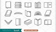 Minimal book icons