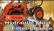 Kubota B7100 B6100 Hydraulic Oil and Filter Change
