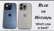 iPhone 15 Pro Blue vs Natural Titanium Color Comparison!