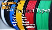 All the Different 3d printing Filaments Explained!