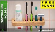 🟢 Wall Mounted Toothbrush Holder Making 👉 FREE PLANS 👈 DIY