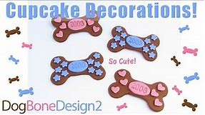 Dog Bone Cupcake Decorations - Style 2