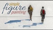 Simple Figure Painting in 3-4 Strokes | Painting A Simple Figure Into Your Landscape