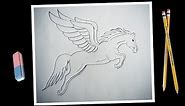 How to draw a realistic pegasus step by step easy… pegasus drawing easy step by step
