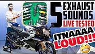 R15M Main HAYABUSA ka SOUND 😲😱 Delhi Market's Top 5 Exhaust Sounds LIVE TESTED 🏍️💥