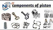 Components of piston,,,piston parts ,,⚙️⚙️