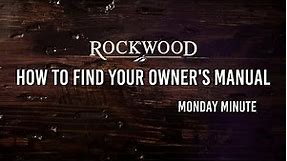 How To Find Your Owner's Manuals Rockwood