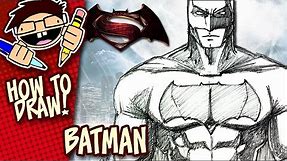 How to Draw BATMAN (BATMAN v SUPERMAN: DAWN OF JUSTICE) Step-by-Step Tutorial