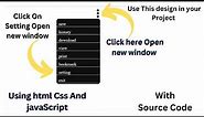 Create a Three Dot Menu Icon with window HTML and CSS JavaScript || No talk just Coding #html