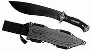 Kershaw Camp 10 Machete, Fixed Blade Knife, 10" 65Mn Carbon Tool Steel Blade, Includes Sheath, Camp Series Machete, Outdoor and Survival Tool,Black