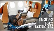 Arabian Quality! Oman Air Boeing 737, BUSINESS CLASS, Istanbul - Oman