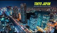 Tokyo City Japan Night By Drone - Japan Tokyo Drone View