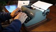 1951 Royal Arrow portable typewriter at work
