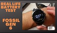 Fossil Gen 6 Real Life Battery Test