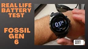 Fossil Gen 6 Real Life Battery Test