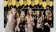 New Year Background X-Large Party Backdrop Happy New Year Backdrop New Year Background Happy New Year Banner 71 x 40 Inch 2024 New Year Photo Backdrop Black NYE Decorations
