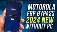2024 NEW: Motorola FRP Bypass Android 13 Without Computer [No Talkback/ No Maps] 100% Worked