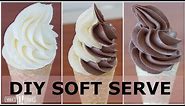Homemade Soft Serve Ice Cream Recipe! ( Pipeable - NO Machine - NO Condensed Milk )