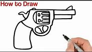 How to Draw a Gun Super Easy