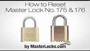 How to Reset Master Lock No. 175 and 176