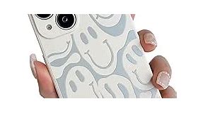 KERZZIL Cute Funny Face Phone Case Compatible with iPhone 14,Liquid Silicone Girly Cases,Cartoon Grimace Soft Gel Rubber Full-Body Protective Microfiber Lining Shockproof Cover(Beige)