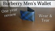 One Year Review Burberry Men's Wallet - Wear and Tear