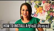HOW TO Hang Wallpaper Mural for HUGE Wall Transformation!