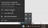 Bing Wallpaper app will set the daily Bing image on your Windows desktop automatically