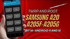 samsung A20 A205F - A205G U10 installing TWRP and ROOT proccess