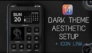 The Best iOS 14 Home Screen Setup | Dark Aesthetic Theme + Icon Link & Free Wallpaper
