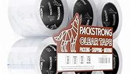 Packstrong Industrial Grade Clear Packing Tape 6 Rolls - 110 Yards per Roll - 3" Wide x 2.0 mil Thick, Acrylic Adhesive Heavy Duty Tape for Box Office Moving Packaging Shipping